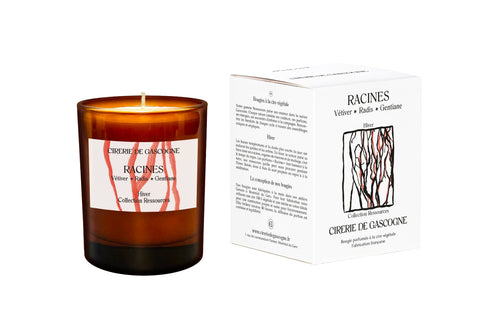 Bougie Racine Parfum Vetiver - Radis Gentianne