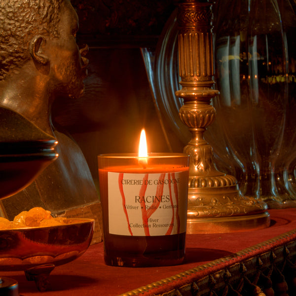 Bougie Racine Parfum Vetiver - Radis Gentianne