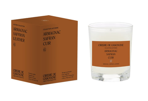 Armagnac - Safran - Cuir - Bougie 180 gr