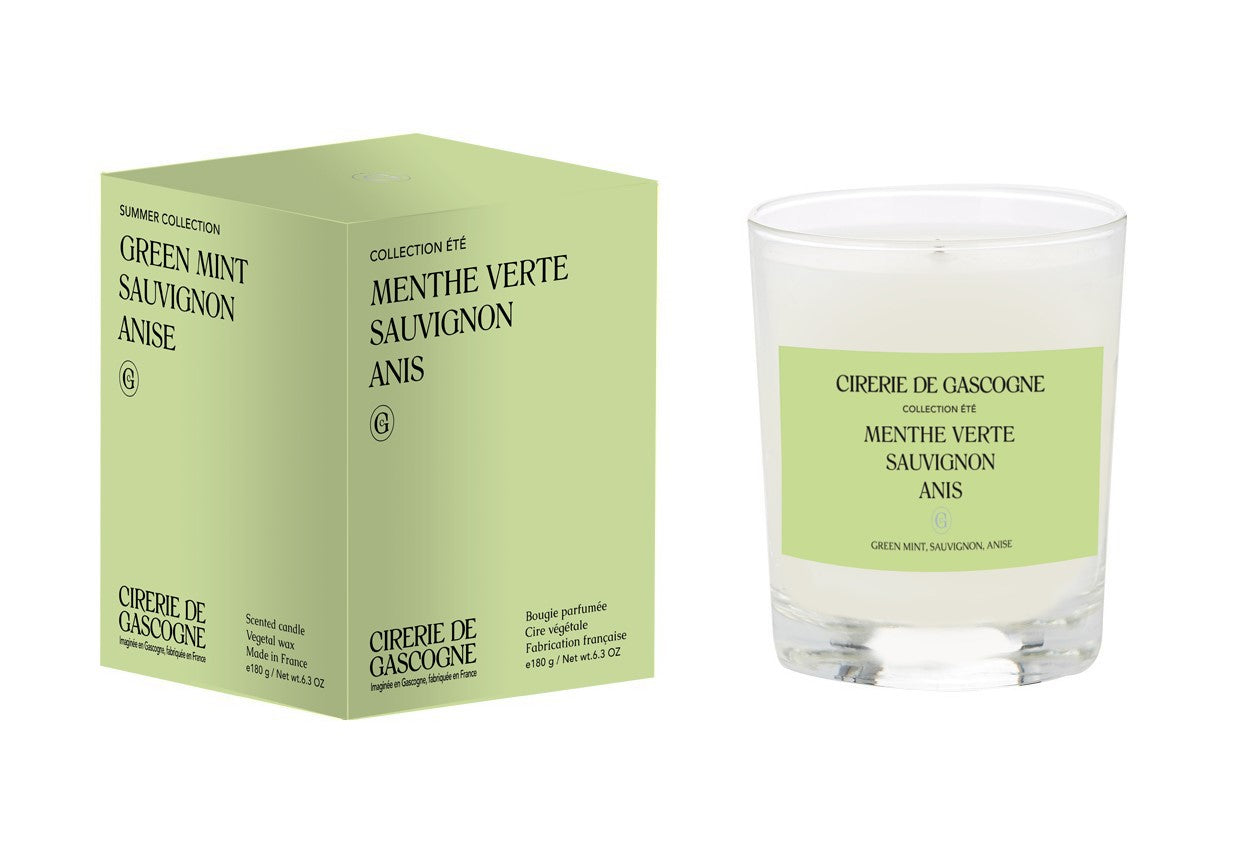 Menthe verte-Sauvignon- Anis- Bougie 180 gr