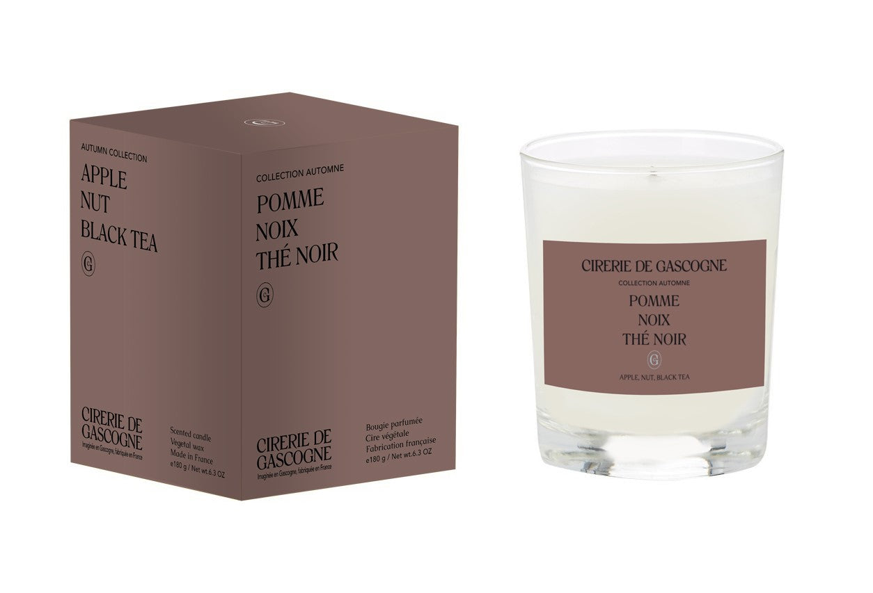Pomme-Thé noir-Noix Bougie 180 gr